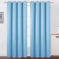 LEMOMO Blackout Curtains 52 x 90 Inch Long Sky Blue Curtains Set of 2 Panels by Lemomo