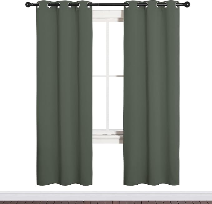 NICETOWN Thermal Insulated Curtains Blackout Draperies, Window Treatment Solid - Image 2
