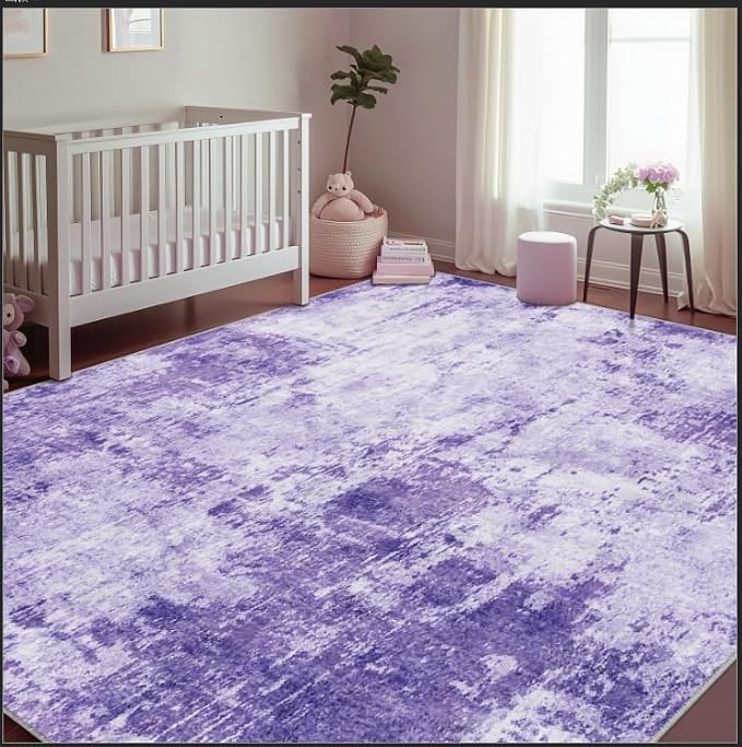 Washable Area Rugs 6'x8' Non-Slip Modern Abstract Soft - Image 8