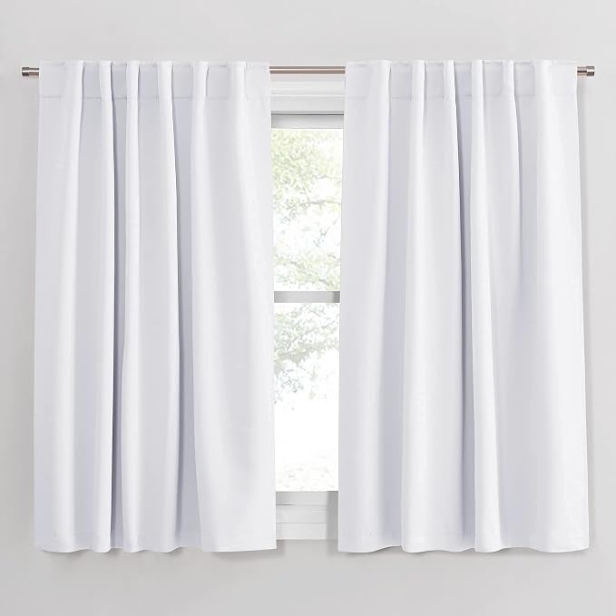 PONY DANCE White 50% Lighting Blocking Curtains by PONYDANCE