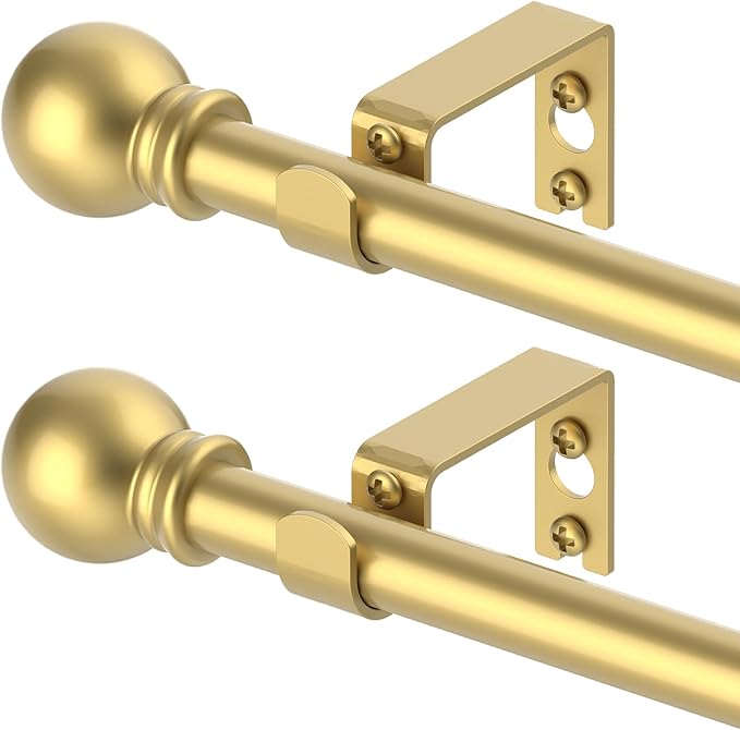GXOACKJ 2 Pack Gold Curtain Rods by GXOACKJ