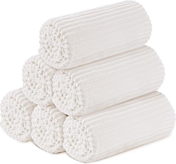 Buryeah 6 Pcs Flannel Throw Blanket Bulk 50 x 60 in Sleepover Blanket Outdoor by Buryeah