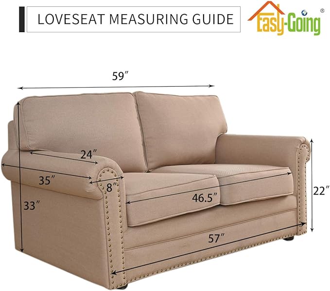Easy-Going Stretch Loveseat Slipcover 1-Piece Sofa Cover Furniture Protector - Image 7