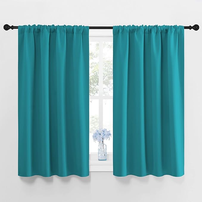 NICETOWN Peacock Blue Blackout Curtains Panels by NICETOWN