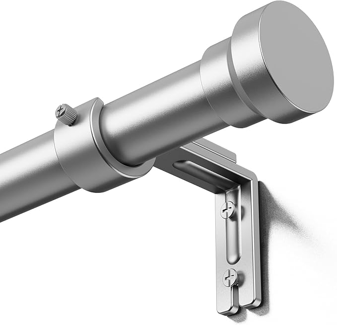 YaFex Curtain Rods 32-58 Inch, Heavy Duty 1 Inch Adjustable Curtain Rod by YaFex