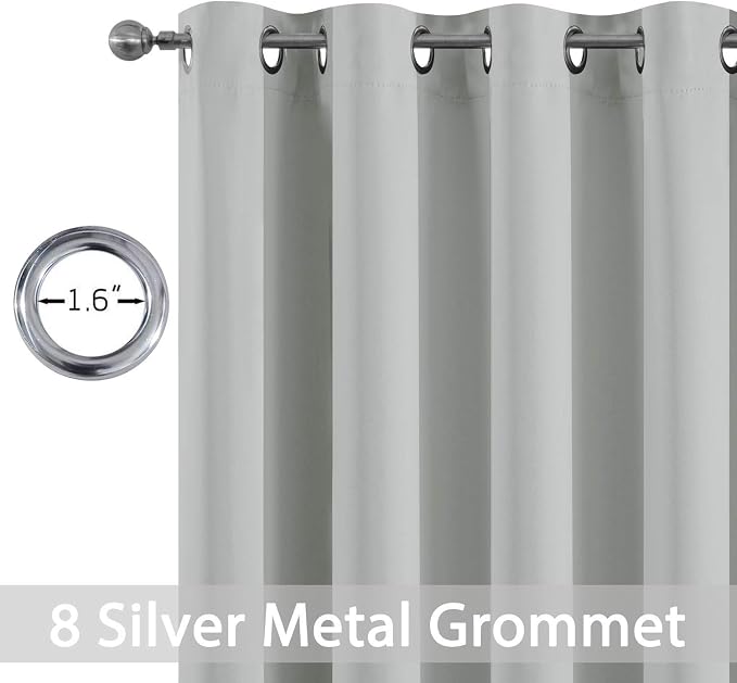 Yakamok Room Darkening Grommet Window Drapes Thermal Insulated Light Blocking - Image 4