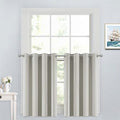 Yakamok 36 Inch Room Darkening Curtains, Light Beige, 2 Panels by Yakamok