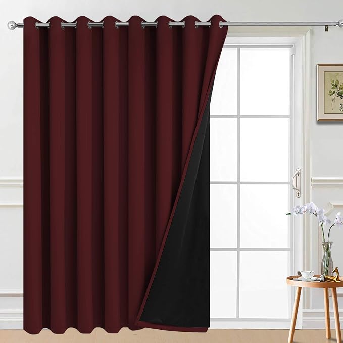 Yakamok 100% Blackout Extra Wide Thermal Insulated Curtains, Total Shade Patio by Yakamok