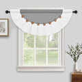 FRAMICS Farmhouse Valance Curtains, Boho Cotton Linen Kitchen Valance, Country by FRAMICS