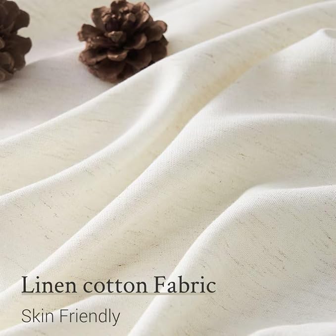 Topfinel Pinch Pleated Curtains 90 Inches Long 1 Panels Set, Natural Cream Semi - Image 4