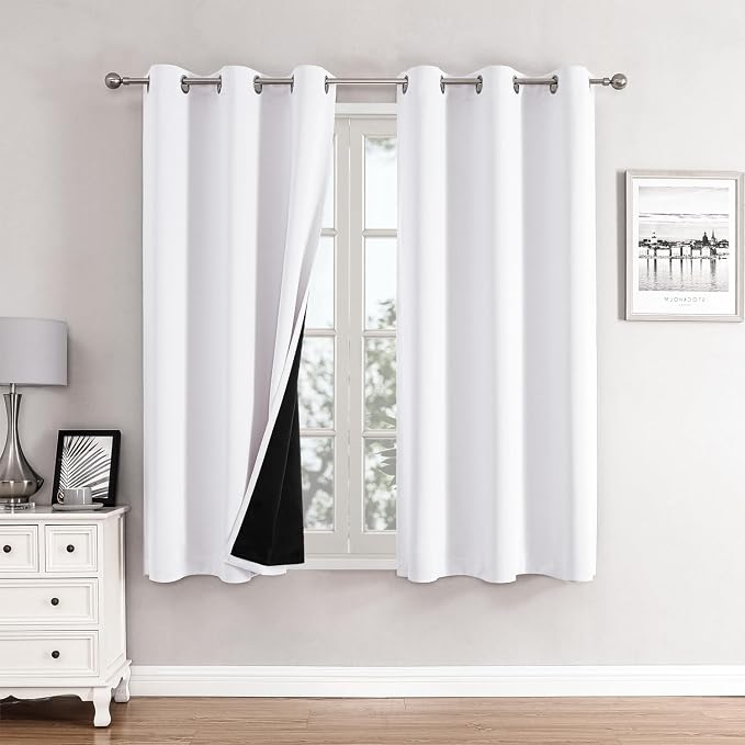 ChrisDowa 100% Blackout Curtains 63 inch Long by ChrisDowa
