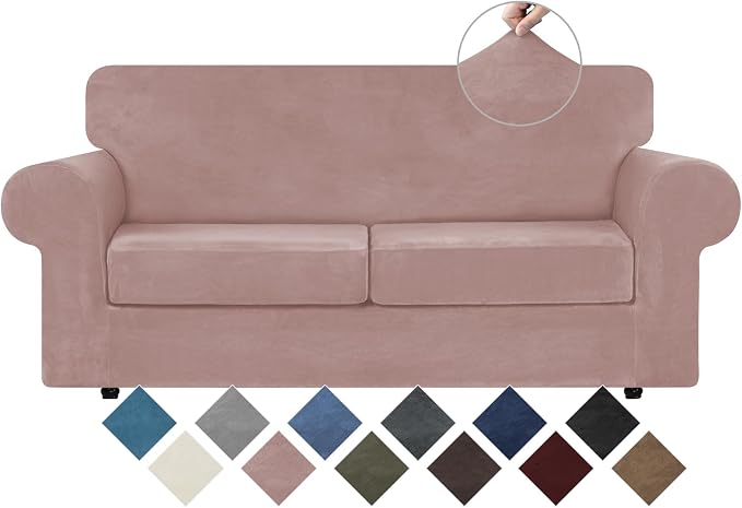 WEERRW Velvet Couch Covers for 2 Cushion Couch Sofa by WEERRW