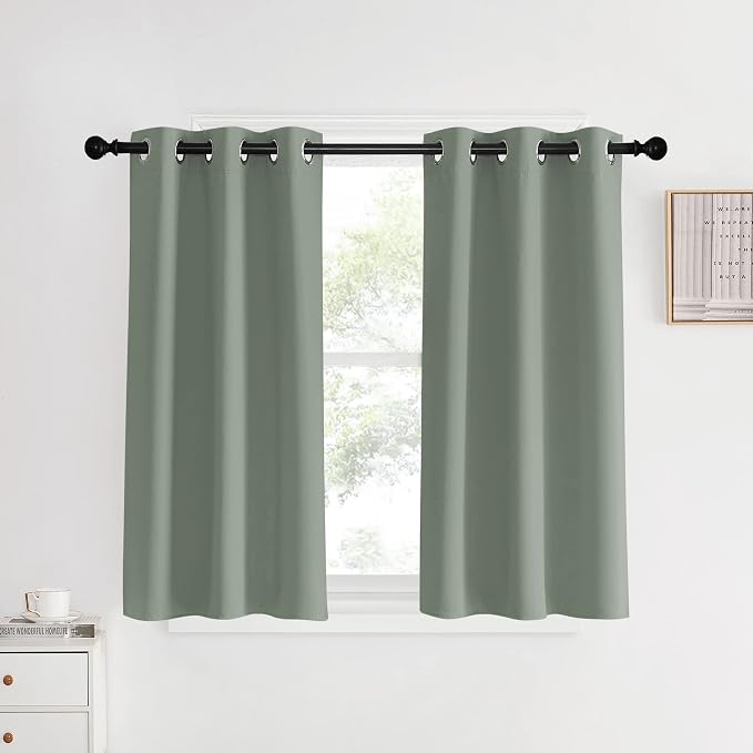 NICETOWN Bedroom Curtain Panels Blackout Draperies, Sage Green, 1 Pair by NICETOWN