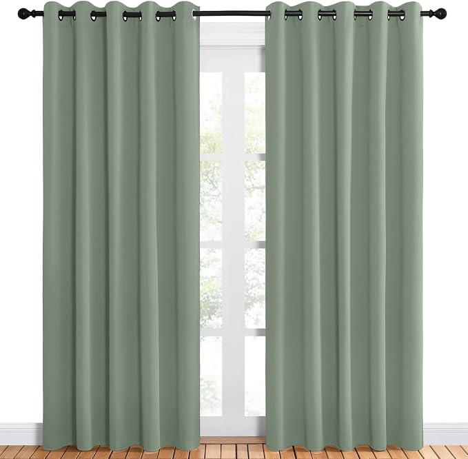 NICETOWN Room Darkening Draperies Window Curtain Panels, 2 Panels, W60 x L84 - Image 2