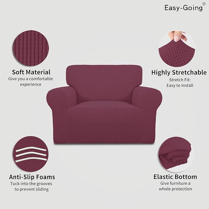 Easy-Going Stretch Oversized Chair Sofa Slipcover 1-Piece Couch Sofa Cover - Image 3