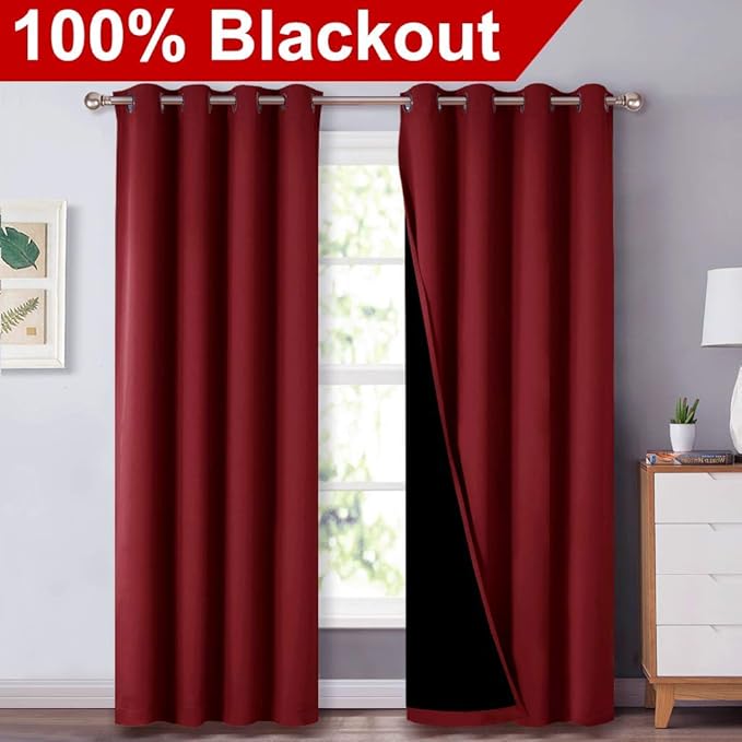 NICETOWN 100% Blackout Cold Blocking Curtains - Image 2
