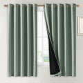 NICETOWN Greyish Green 100% Blackout Lined Curtains, 2 Thick Layers Completely by NICETOWN