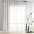 FMFUNCTEX Linen Sheer Sliding Door Curtains by Fmfunctex