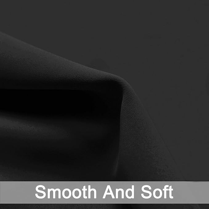 Yakamok Black Room Darkening Grommet Window Drapes Blackout Curtains Thermal - Image 4