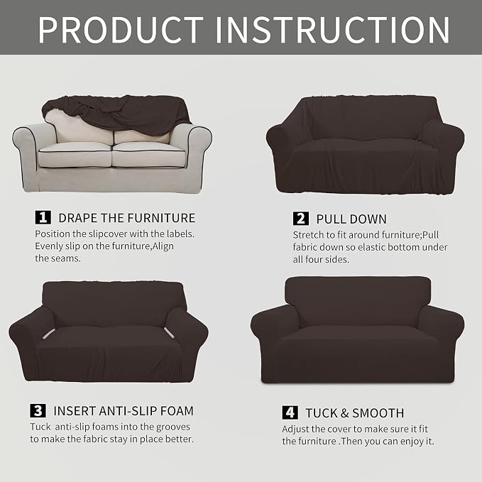 Easy-Going Stretch Oversized Chair Sofa Slipcover 1-Piece Couch Sofa Cover - Image 6