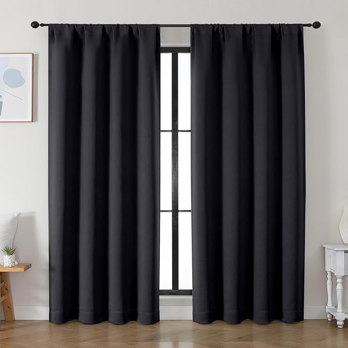 Simplebrand Ava Halloween Black Blackout Curtains by Simplebrand