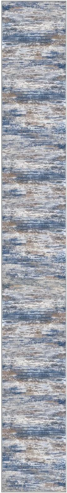 KOZYFLY Modern Abstract Washable Runner Rug 2.6x20 Hallway Runners Non-Slip - Image 8