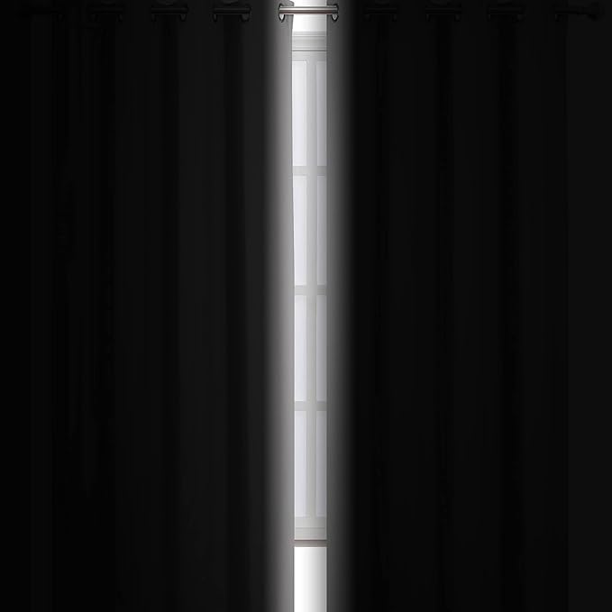 LEMOMO Light Grey Blackout Curtains 34 x 54 Inch Length/Set of 2 Curtain - Image 3