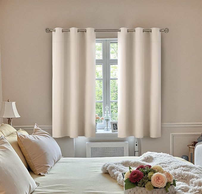 BGment Champagne Curtains 63 Inch Long - Image 2