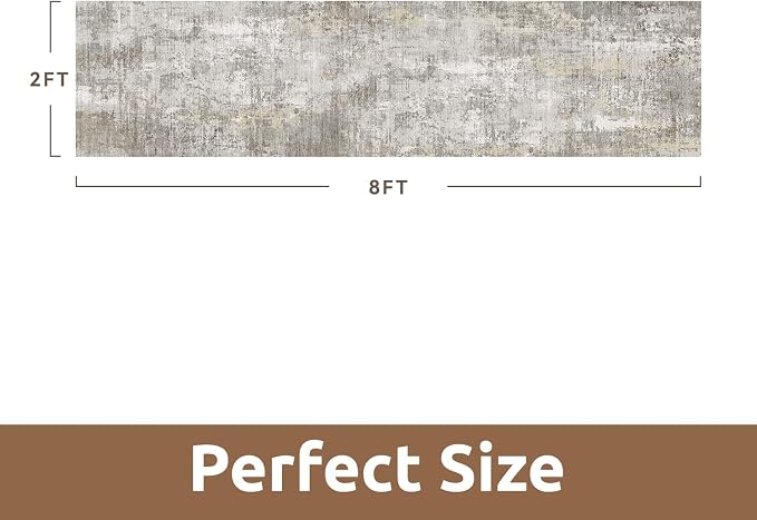 AMOAMI 2 x 8 Hallway Runner Rug Non Slip Super Soft Long Runner Rugs Machine - Image 2