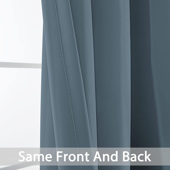 Yakamok Soild Small Window Curtains, Grommet Thermal Insulated Privacy Curtains - Image 3