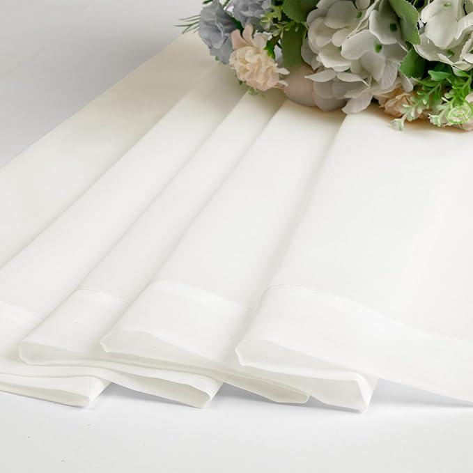 OVZME Ivory Sheer Curtains 78 Inches Long 2 Panels - Image 6