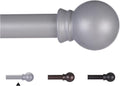 Thestoa Curtain Rods for Windows 30-62 Inch, 5/8" Brushed Nickel, Stainless by Thestoa