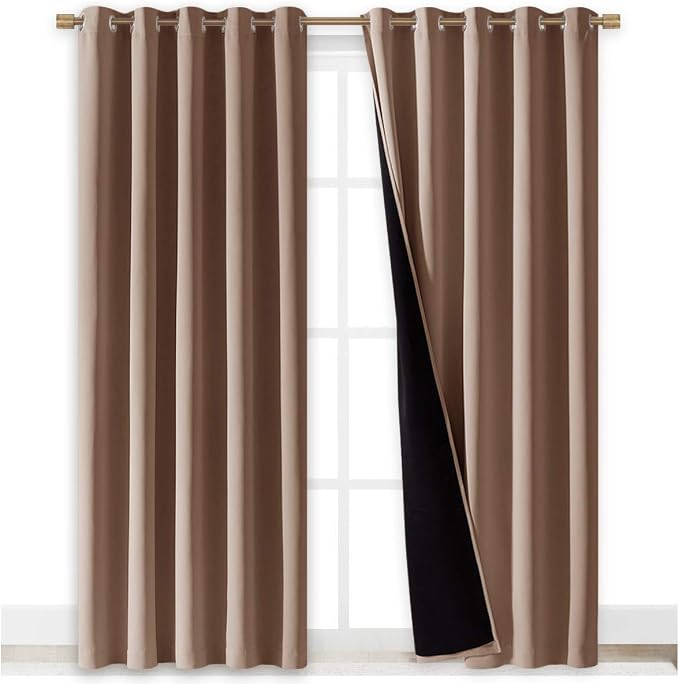 NICETOWN Warm Curtains for Winter, 100% Blackout Curtains Thermal, Noise by NICETOWN