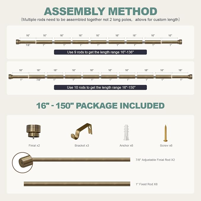 Lootkell Antique Bronze Curtain Rods - Image 9