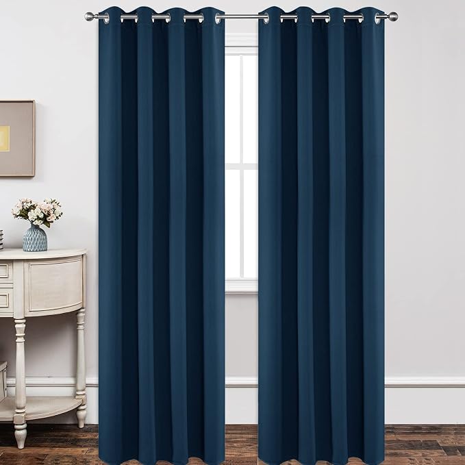 Joydeco Blackout Curtains 120 Inch Length 2 Panels Set, Thermal Insulated Long by JOYDECO