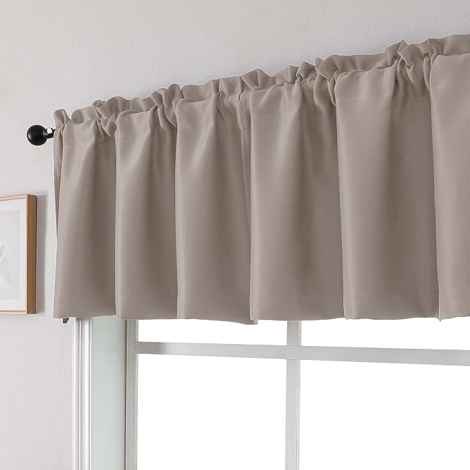 Chyhomenyc Stone Valances for Window, Room Darkening Short Curtains for Kitchen - Image 8