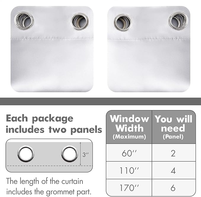 MIULEE Room Darkening Curtains, Thermal Insulated Drapes Solid Window Treatment - Image 6