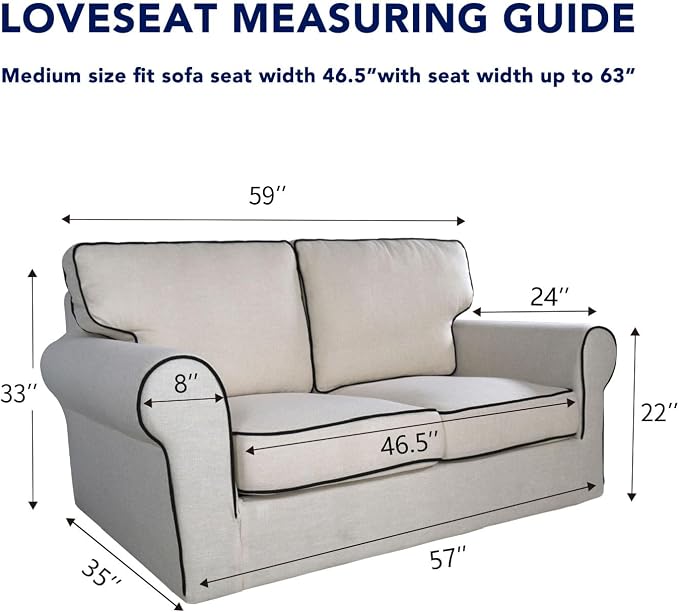 PureFit Super Stretch Sofa Slipcover – Spandex Non Slip Soft Couch Sofa Cover - Image 6