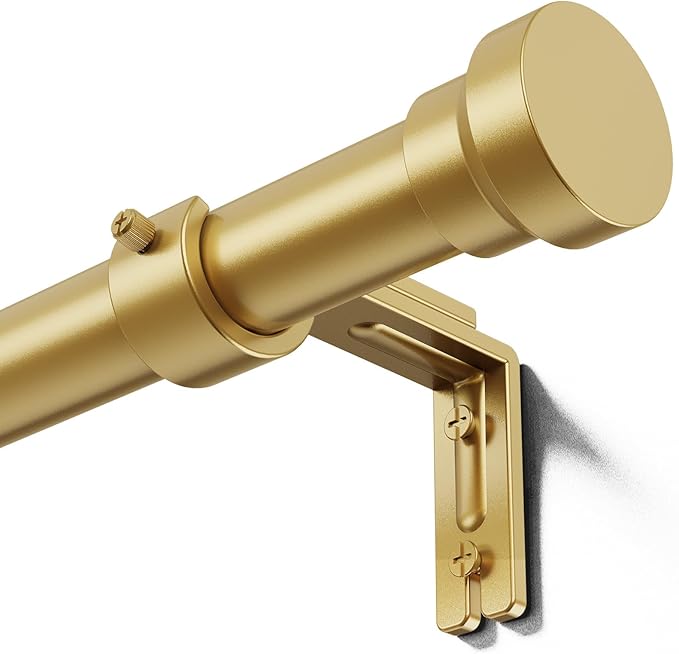 YaFex Curtain Rods 32-58 Inch, Heavy Duty 1 Inch Adjustable Curtain Rod by YaFex