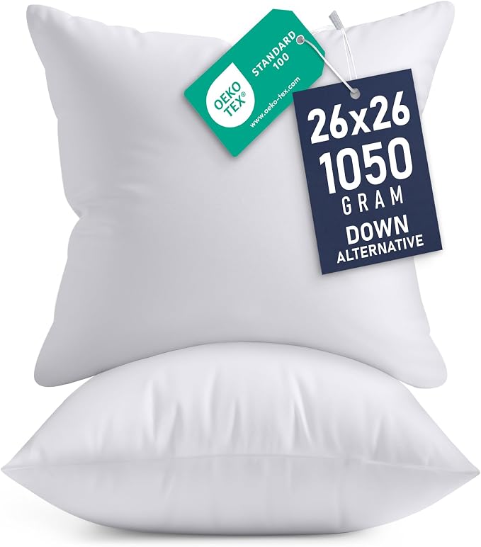 Utopia Bedding 26x26 Pillow Inserts, Sofa & Couch – Soft, Supportive & Fluffy - Image 2