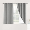 H.VERSAILTEX Linen Blackout Curtains 45 Inches Long 100% Blackout Thermal by HVERSAILTEX