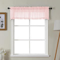 Gwine Blush Pink Valances for Windows, Small Light Filtering Rod Pocket Cafe by Gwine