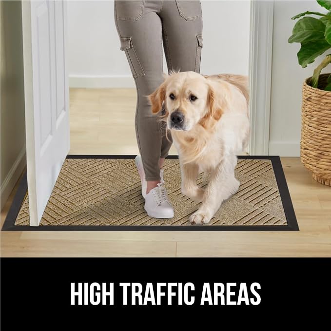 GORILLA GRIP 100% Waterproof All-Season WeatherMAX Doormat US Designed Natural - Image 6