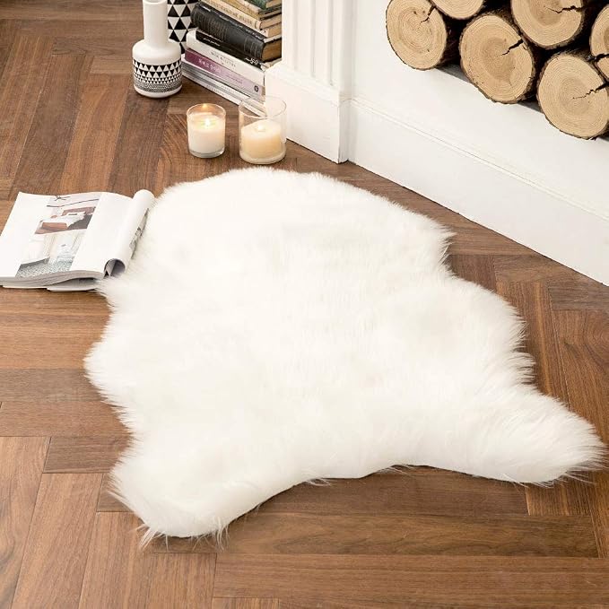 MIULEE Luxury Super Soft Fluffy Area Rug Faux Fur Sheepskin Rug Decorative by MIULEE