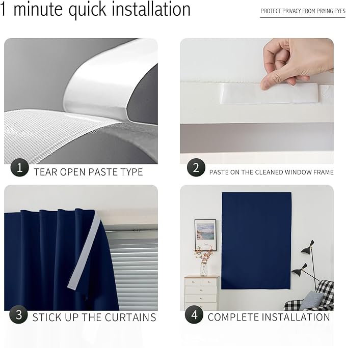 Self Adhesive Portable Blackout Curtains - Image 3