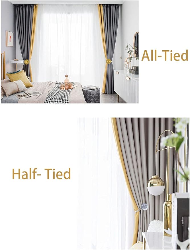 Magnetic Tiebacks for Curtains, 2 Pack Sparkling Crystal Flower Curtain - Image 4