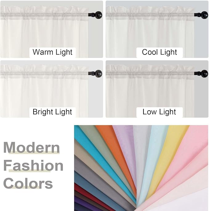 Extra Long Sheer Ivory Curtains - Image 5