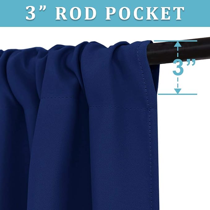RYB HOME Blackout Curtains for Bedroom Living Room 72 inches Long, Thermal - Image 2
