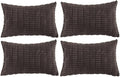 Fancy Homi 4 Packs Boho Dark Brown Decorative Throw Pillow Covers 12x20 Inch by Fancy+Homi
