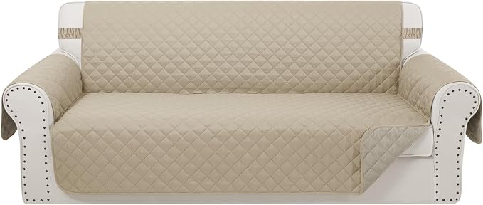 Reversible 4 Seater Sofa Cover 91 Inch Large Couch Cover Furniture Protector by LuxshareHome